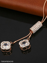 Rhinestone Pendant Long Necklace