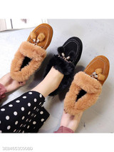 Plain Velvet Round Toe Casual Ankle Flat Boots