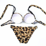 SEXY WOMEN PUSH UP SWIMWEAR PRINT HALTER BIKINI SWIMSUIT