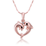 Pink Dolphins Necklace