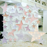 Star backdrop. of wood