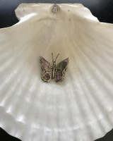 Vintage Sterling Silver Abalone Alpaca Butterfly Brooch Pin Vintage Sterling Silver Abalone Alpaca Butterfly Brooch Pin