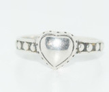 Vintage Sterling Heart Ring Size 8