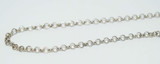 Vintage Italian Sterling Silver Rolo Chain Link Bracelet