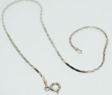 Italian Sterling Silver Chain Link Bracelet 10"