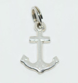 Silver Anchor Charm or Pendant for Bracelet