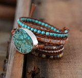 Natural Ocean Jasper Beaded Bracelet