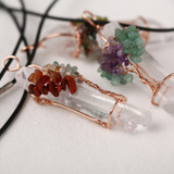 Clear Quartz Chakra Tree of Life Necklace