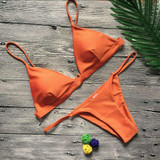 Solid Triangle Brazilian Bikini