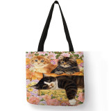 Christina - CatStory™ Cat Print Canvas Handbag
