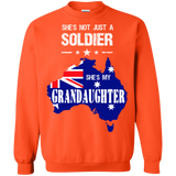 Military Granddaughter Printed Crewneck Pullover Sweatshirt  8 oz