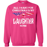 Christmas Daughter Printed Crewneck Pullover Sweatshirt  8 oz