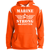 Marine Daughter Unisex Printed Shoulder Colorblock Pullover