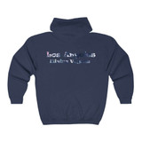 Navy Blue Tye-Dye Zip Up Hoodie