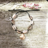 Vintage Antique Gold Color Anklet Women shell sequins Beads Geometric Bracelet Charm Bohemian Ankle Bracelet Boho Foot Jewelry