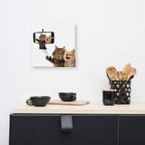 Funny Cats Selfie Canvas