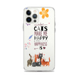 Happiness is Cats iPhone Case