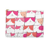 Pink Cat Pattern Pouch