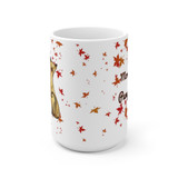 Siamese Cat, Fall White Ceramic Mug, 11oz, 15oz