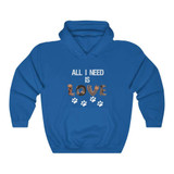 All I Need Is Dog Love Hooded Sweatshirt