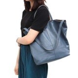 Reversible Vegan Leather Tote Bag