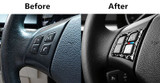 BMW E9X Carbon Fiber Steering Wheel Button Surround Trim