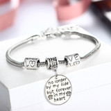 Top Selling Pet Bracelet Forever In My Heart Dog Pet Paw Footprint Bracelet Bangle Family Girls Women Men Jewelry Gifts