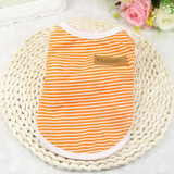 Best Selling Summer Cat Clothes Cotton Striped Vest Pet Cat T Shirt Clothing For Cat Outfit Shirt Pet Clothes 25S2