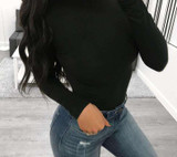 Women's Round Neck Long Sleeve Bodysuit