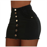 Women Jeans Skirts Bodycon Summer Mini Skirts Sexy High Waist Ladies Slim Splice Denim Shorts Beach Skirt Femme Faldas #T1G