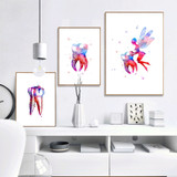 Tooth Watercolor Print Tooth / Tooth Fairy Dental Art Poster For Clinic Wall Decor Tooth Watercolor Print Tooth / Tooth Fairy Dental Art Poster For Clinic Wall Decor