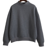 Chimerical Sweatshirt Casual Semi Turtleneck