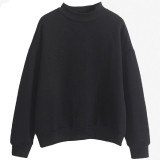 Chimerical Sweatshirt Casual Semi Turtleneck