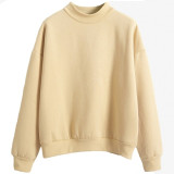 Chimerical Sweatshirt Casual Semi Turtleneck