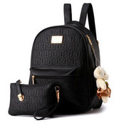 Circle Design Backpack With Teddy Totem