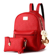 Circle Design Backpack With Teddy Totem
