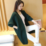 Long Bat Sleeve Oversized Knitted Cardigan