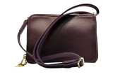 Roma 7046 Leather Shoulder Clutch - Locking Concealed Carry Purse