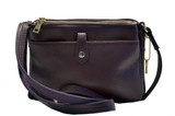 Roma 7046 Leather Shoulder Clutch - Locking Concealed Carry Purse