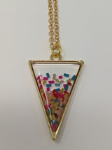 Handmade Gold Sprinkle Confetti Necklace