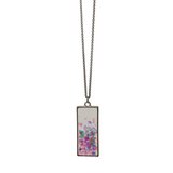 Handmade Ice Crystal Flake Rectangle Necklace
