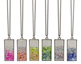 Handmade Crystal Flake Rectangle Necklace Handmade Crystal Flake Rectangle Necklace