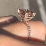 Vintage Ring Rose Gold Filled 925 silver AAAAA Zircon stone Party Wedding Band Rings For Women men Fashion Jewelry