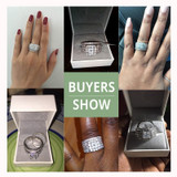 Wedding Rings For Women 4 Carats Cross Cut AAA Zirconia Classic Jewelry 925 Sterling Silver Engagement Ring Set