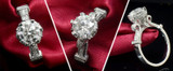 Solitaire Luxury Jewelry 925 Sterling Silver Round Cut AAA CZ Zirconia Simulated stones Engagement Women Crown Ring