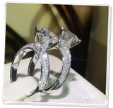 Classic Six claw 100% Soild 925 Sterling silver ring sona 1ct AAAAA Zircon Cz Engagement wedding band rings for women jewelry