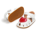 Cute Lovely Baby Sandals Baby Clogs Cute Soft Bottom Non-slip Baby Princess Shoes Baby Girls Love Kids Shoes