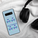 Samsung Galaxy Blue Skulls Phone Case S10, S10+, S10e, S9, S9+
