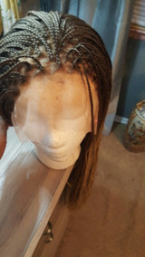 Bailey (Blonde Ombre Dark Rooted Lace Front Long Micro Braided Heat Safe Synthetic Wig)
