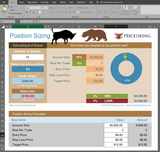 Position Sizing Calculator - Trade Sizing Calculator (Excel Spreadsheet)